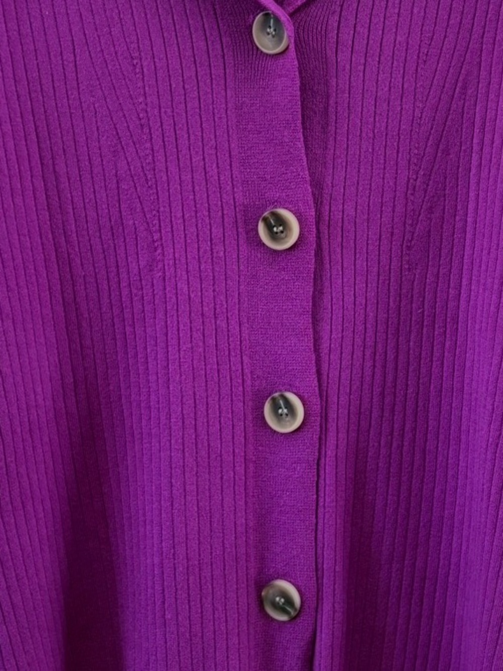 Lily Star Vibrant Ribbed Button Cardigan - Picture 3 of 5
